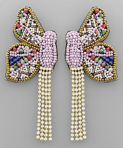 Butterfly & Crystal Earrings