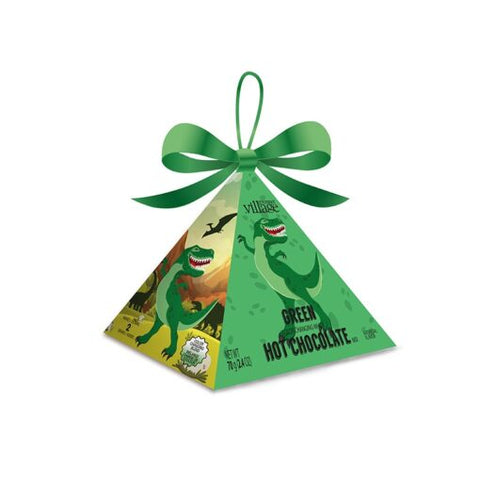 Green Dinosaur Hot Chocolate Pyramid Ornament