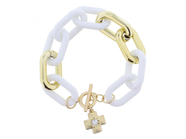 Chunky Links with Gold Toggle Bracelet Jane Marie