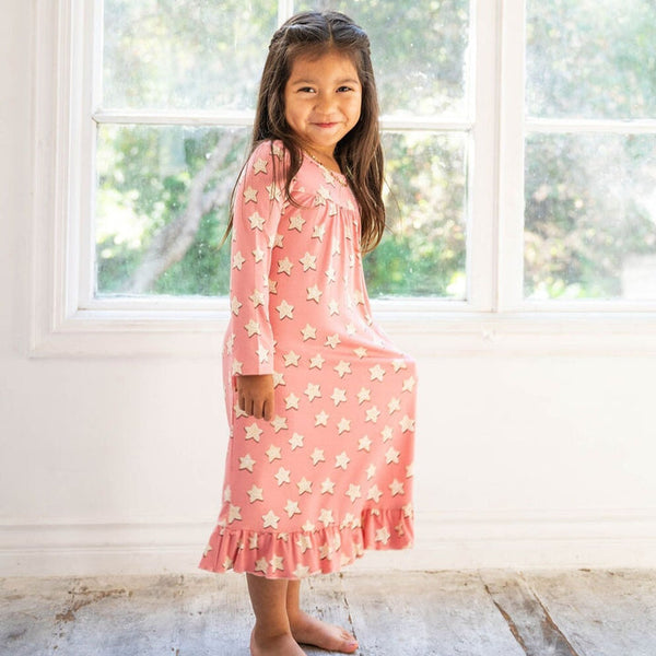 8y Pink Sugar Cookie Boho Dress