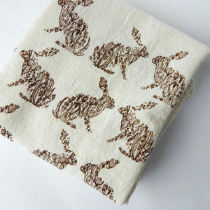Rabbit Sketch Kitchen Towel, Tea Towel