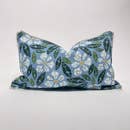 Honey + Hank Blue Magnolia Flower States Lumbar Pillow