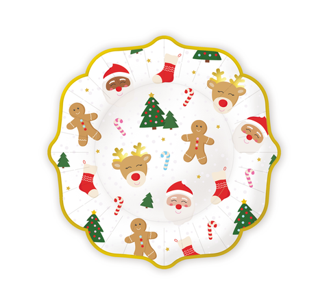 Christmas Icons Paper Plates (Set of 8)