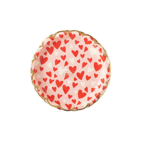 Valentine's Heart Scatter Scalloped Plate
