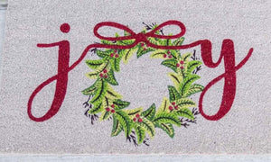 Joy wreath doormat