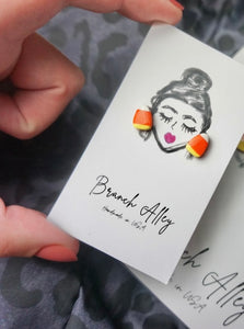 Branch Alley Tiny Candy Corn Earrings