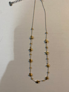 Gold star and bead necklace