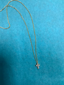 Gold/Crystal Cross Necklace