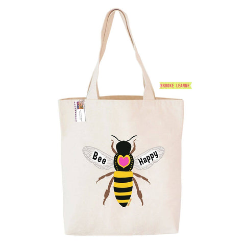 Bee Happy tote bag