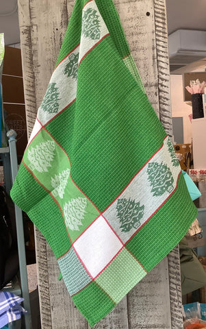 Green Christmas Tree Kitchen Towel
