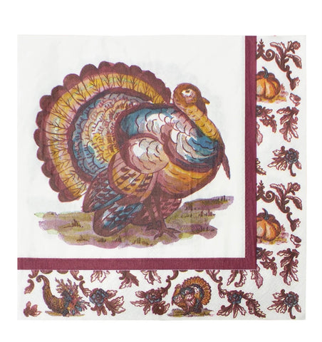 Turkey Toile Luncheon Napkins (Pack of 16)