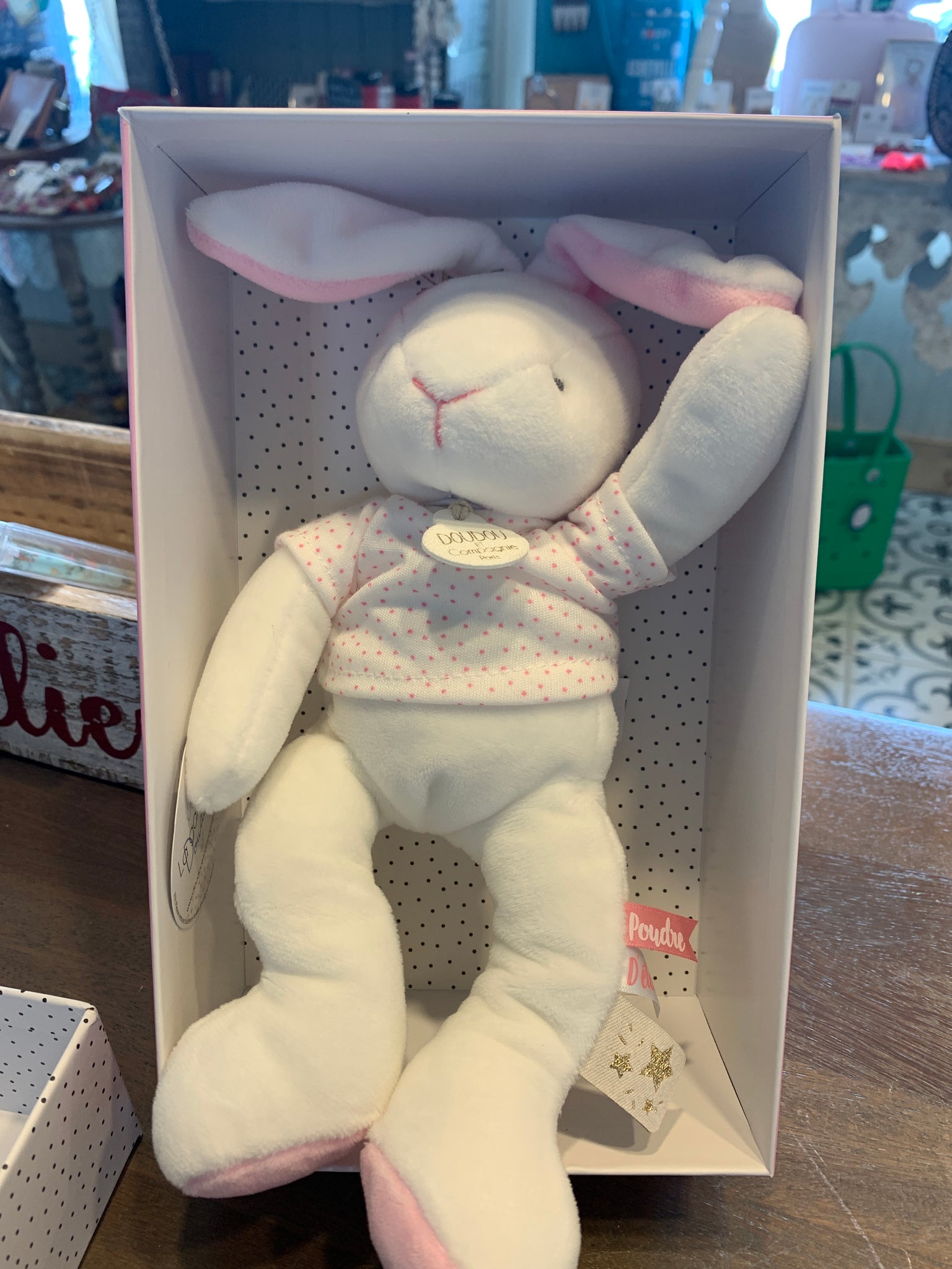 Doudou pink stuffed bunny