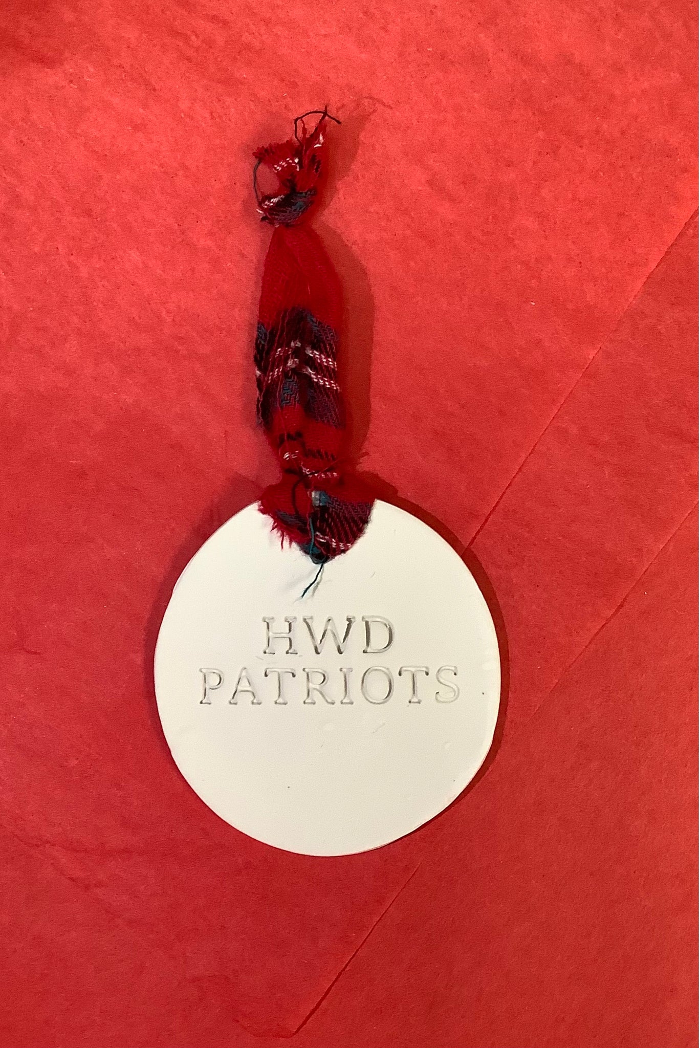 Homewood Patriots Round Clay Ornament