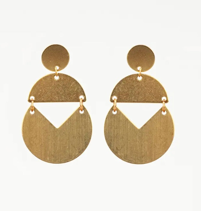 Gold PacMan Earrings