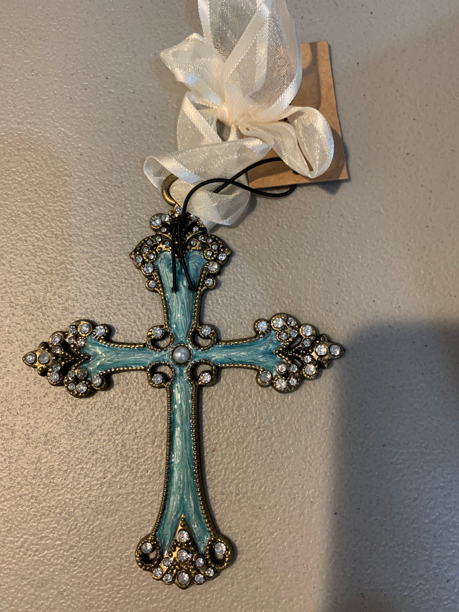 Pewter cross ornament