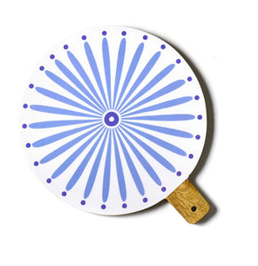 Iris Blue Wooden Round Board