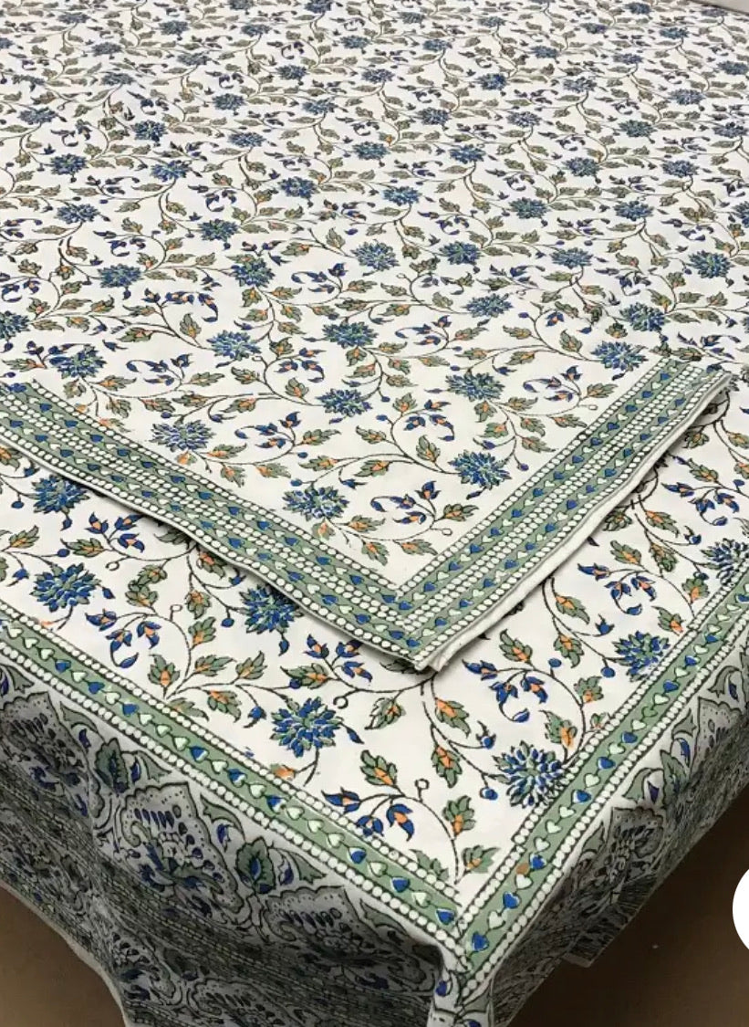 Tablecloth 60X90 Country Garden grn/blu