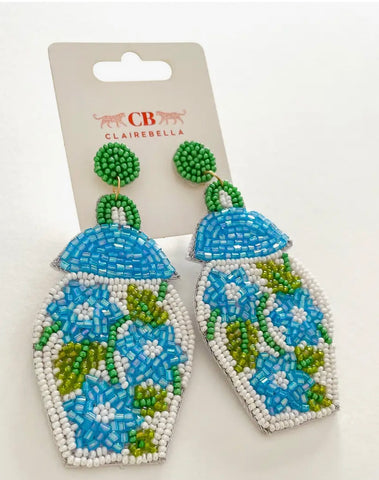 ClaireBella Ginger Jar Beaded Earrings