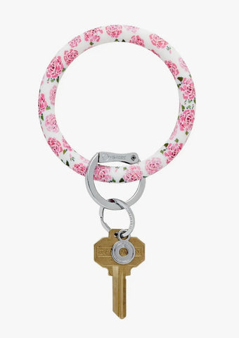 Oventure Silicone Key Ring- 50 States Pink Hydrangea
