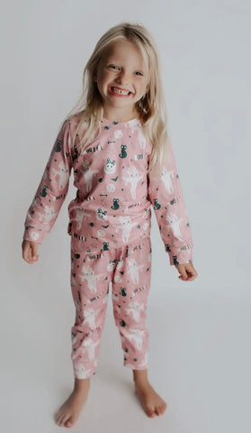 Pink I Love My Mummy Halloween Pajamas (3T)