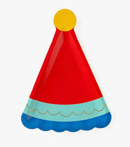 Red/Blue Party Hat Paper Plates