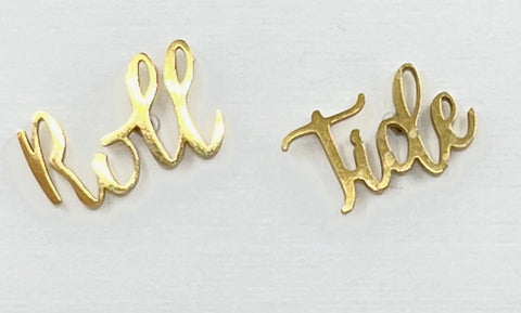 Gold Roll Tide Earrings