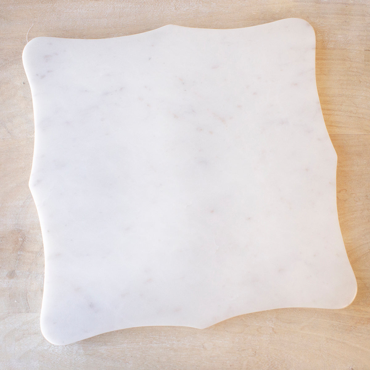 White marble serving board