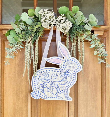 Chinoiserie Bunny Door Hanger