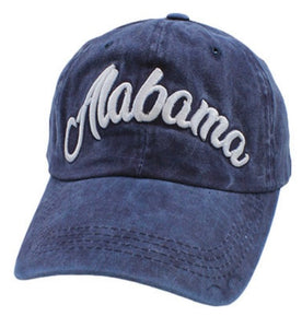 Navy Alabama-Embroidered Ball Cap