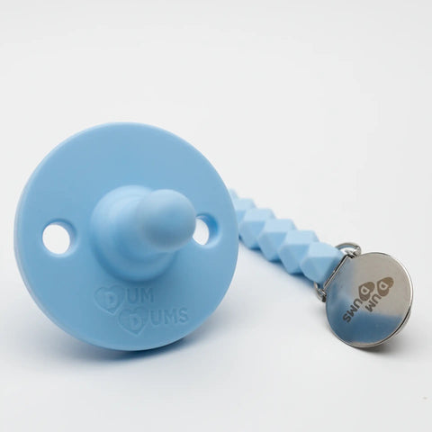 Baby Blue Pacifier with Clip