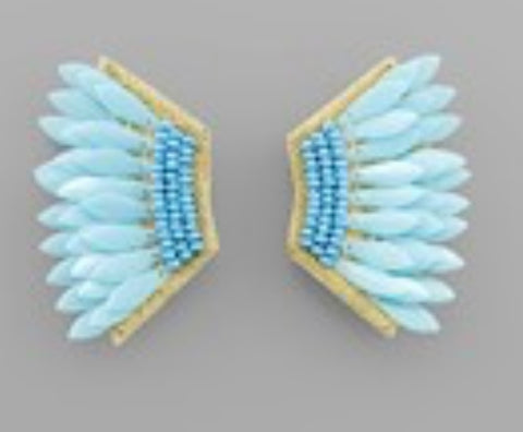 Light Blue Wing Earrings
