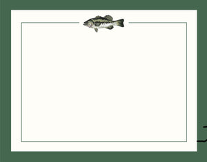 Largemouth Bass Flat Notecards