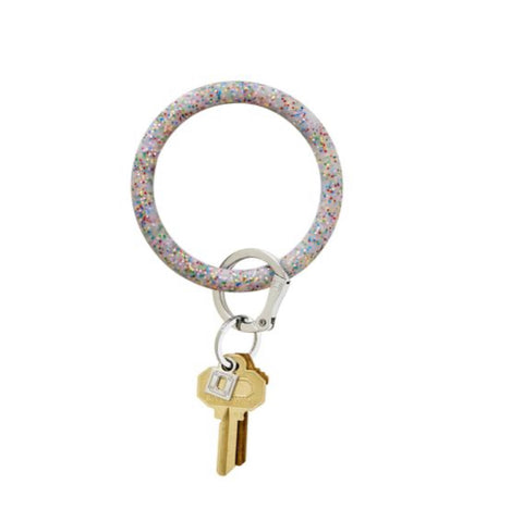 Silicone Rainbow Confetti Oventure key ring