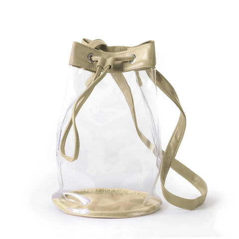 Clear and Gold Bucket Bag