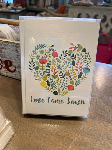 Love came down note card set