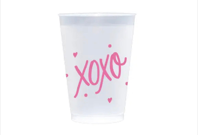 Valentines Day Xoxo frosted cups