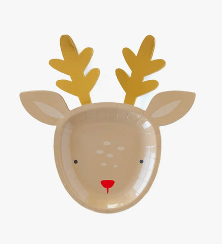 Reindeer-Shaped Paper Plates