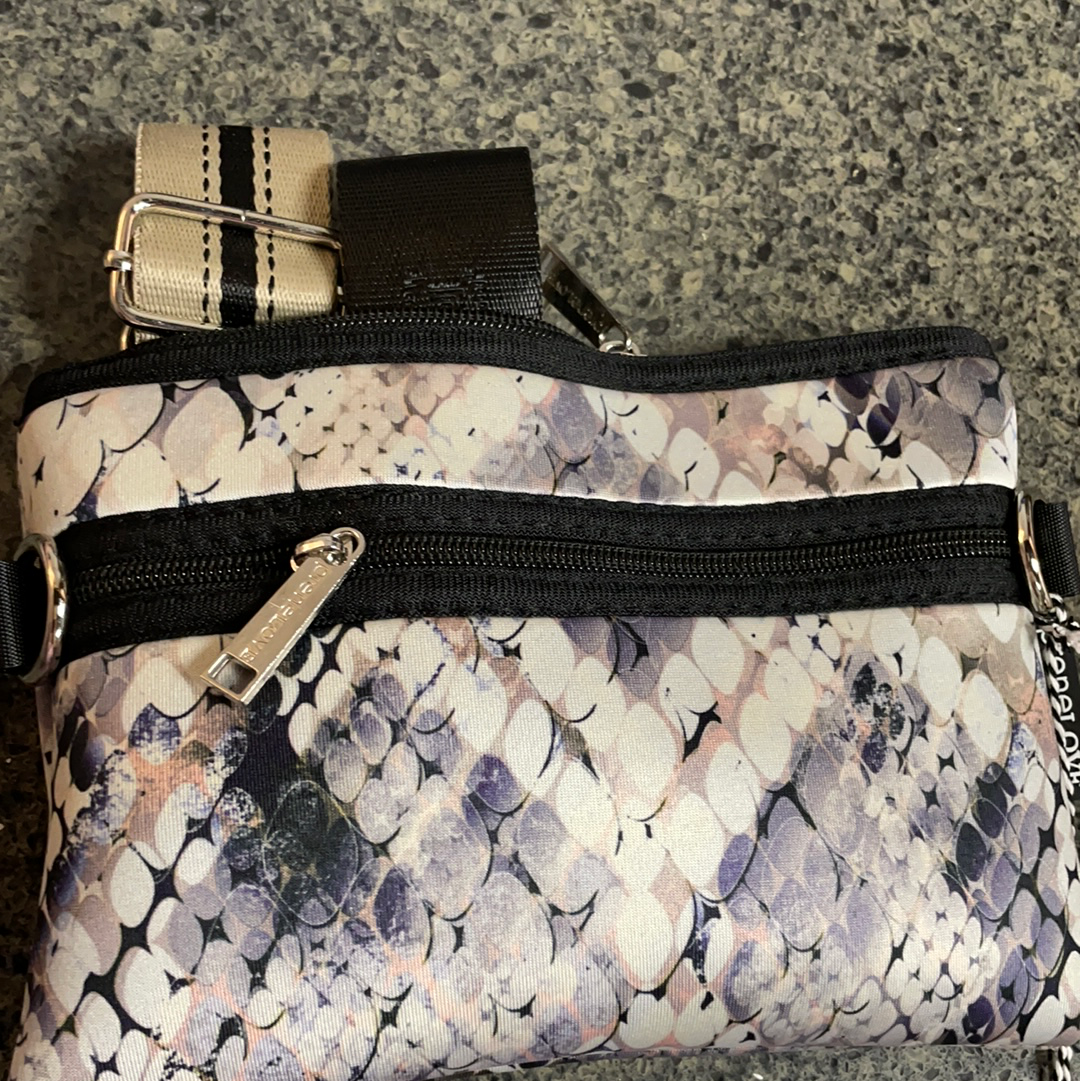 Shimmery snakeskin neoprene Fanny pack/tote