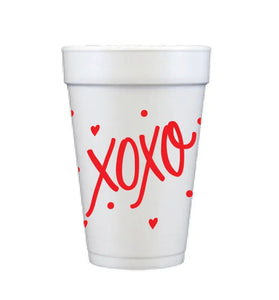 XOXO Red Foam Cups set of 12
