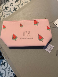 Summer watermelon cosmetic bag