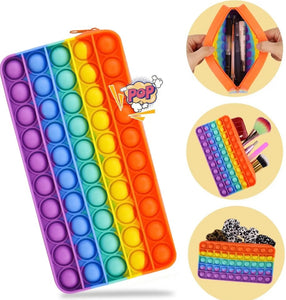 Rainbow Pop It Pencil Case
