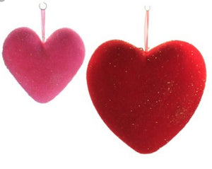 Large Flocked Heart