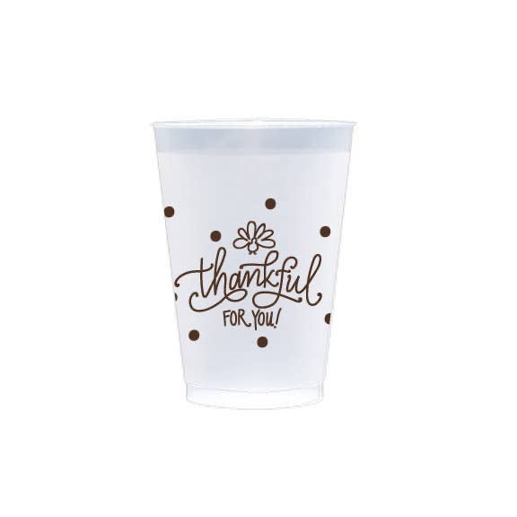 Thankful for You Plastic Cup Set (set of 10)