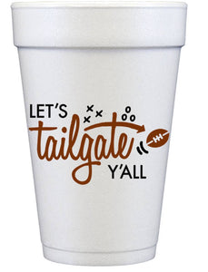 Tailgating y’all foam cups set