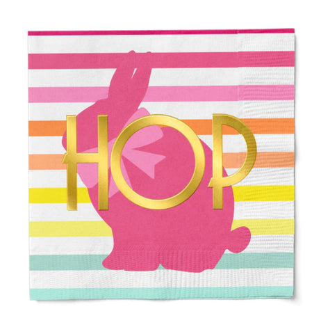 Striped Bunny “Hop” Paper Cocktail Napkins