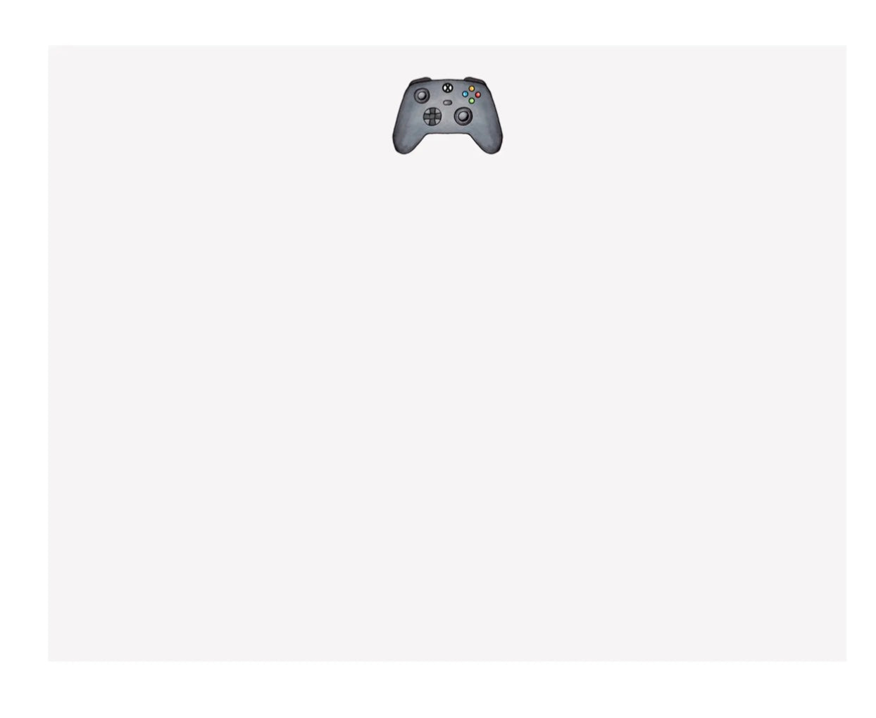 Video Game Controller Notecards
