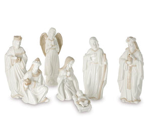Ceramic 7 piece nativity