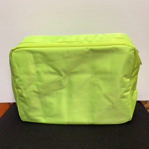 Lime Green XL Nylon Cosmetic Bag