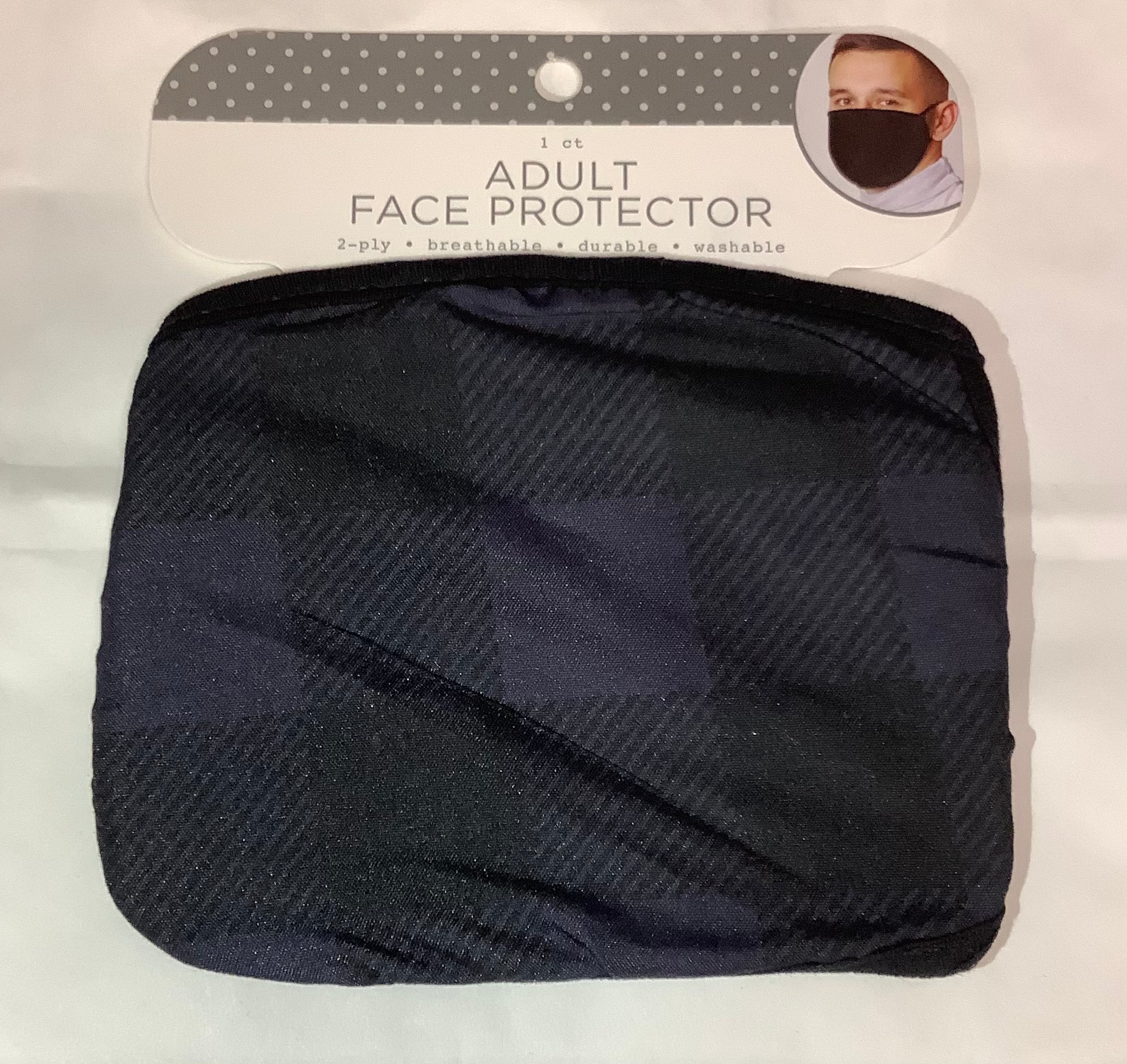 Black Plaid Men’s Face Mask