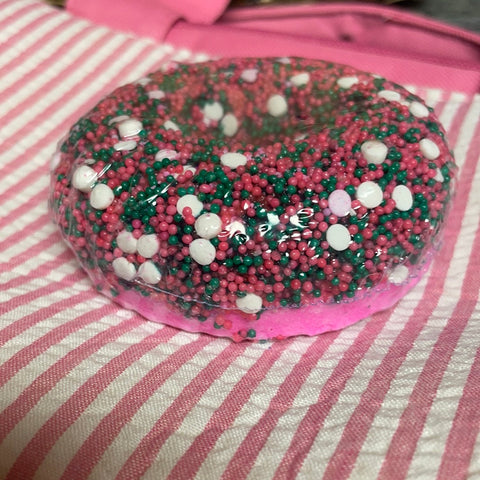 Berry sprinkle pink donut bath bomb